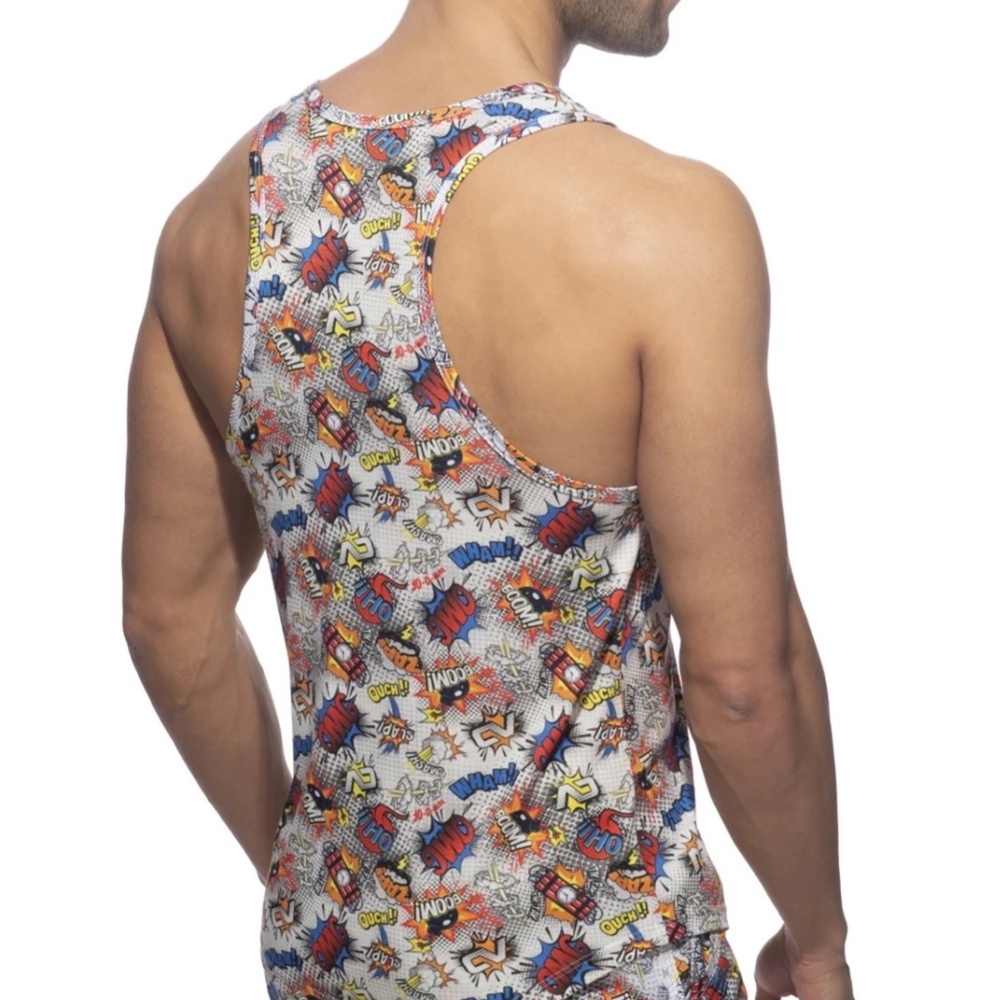 Addicted Tank Top Small Gently worn Cotton blend no fabric tag 18" armpits - Picture 2 of 6
